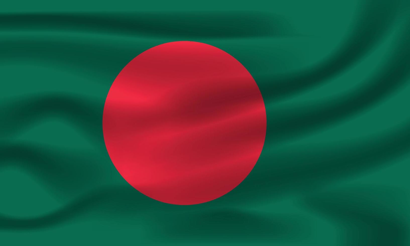 die realistische nationalflagge von bangladesch vektor
