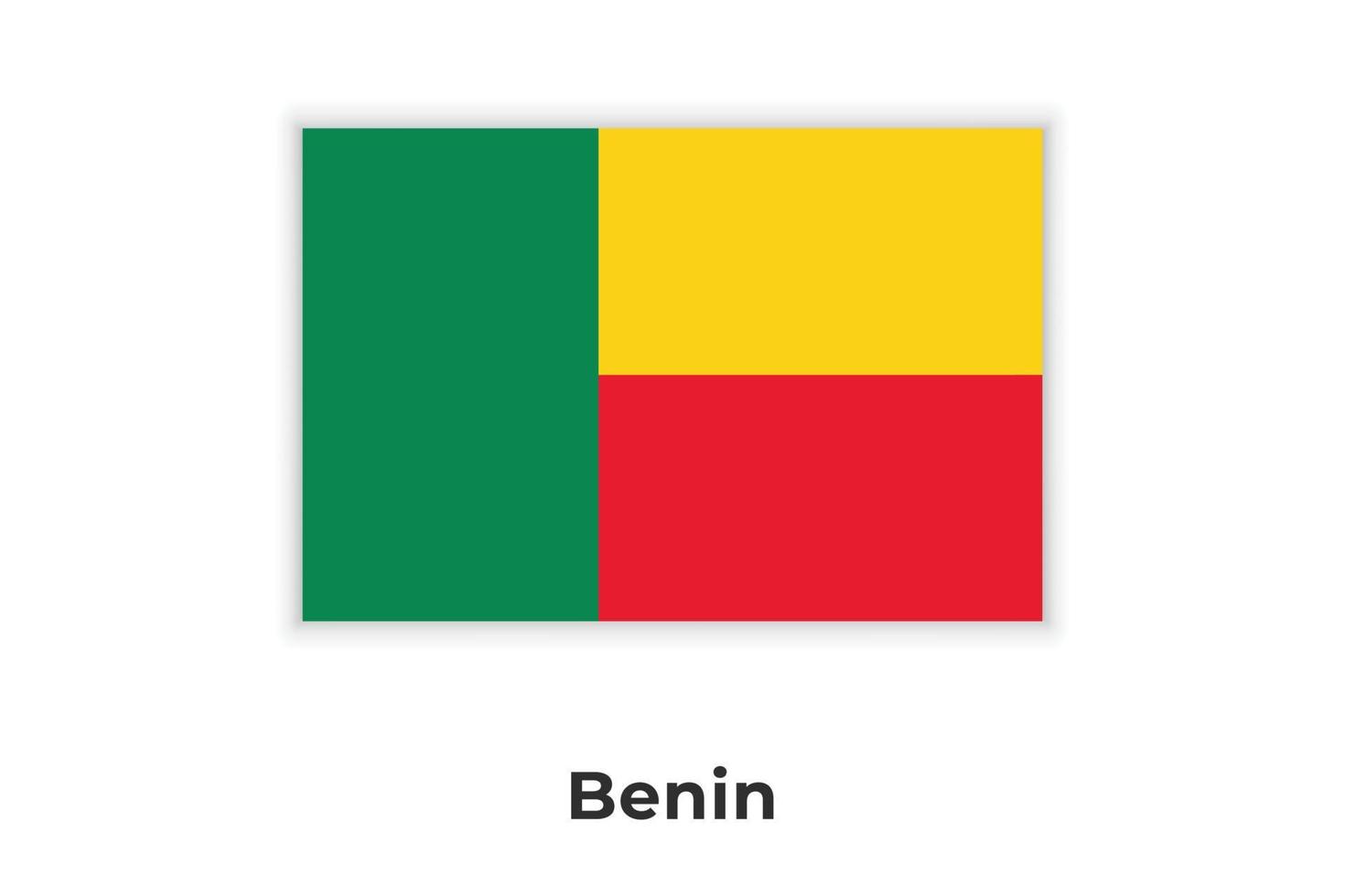 die nationalflagge von benin vektor