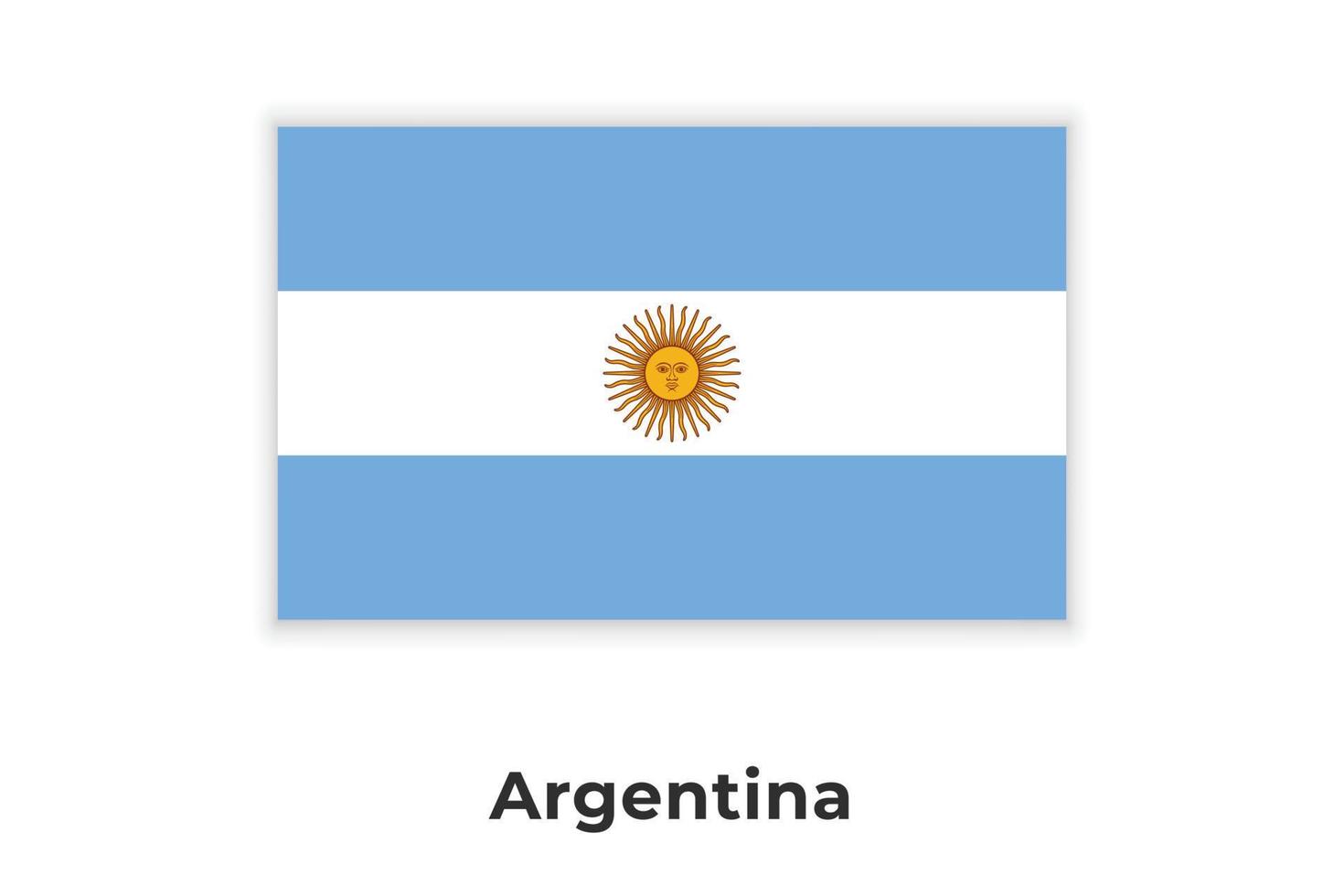 die Nationalflagge von Argentinien vektor