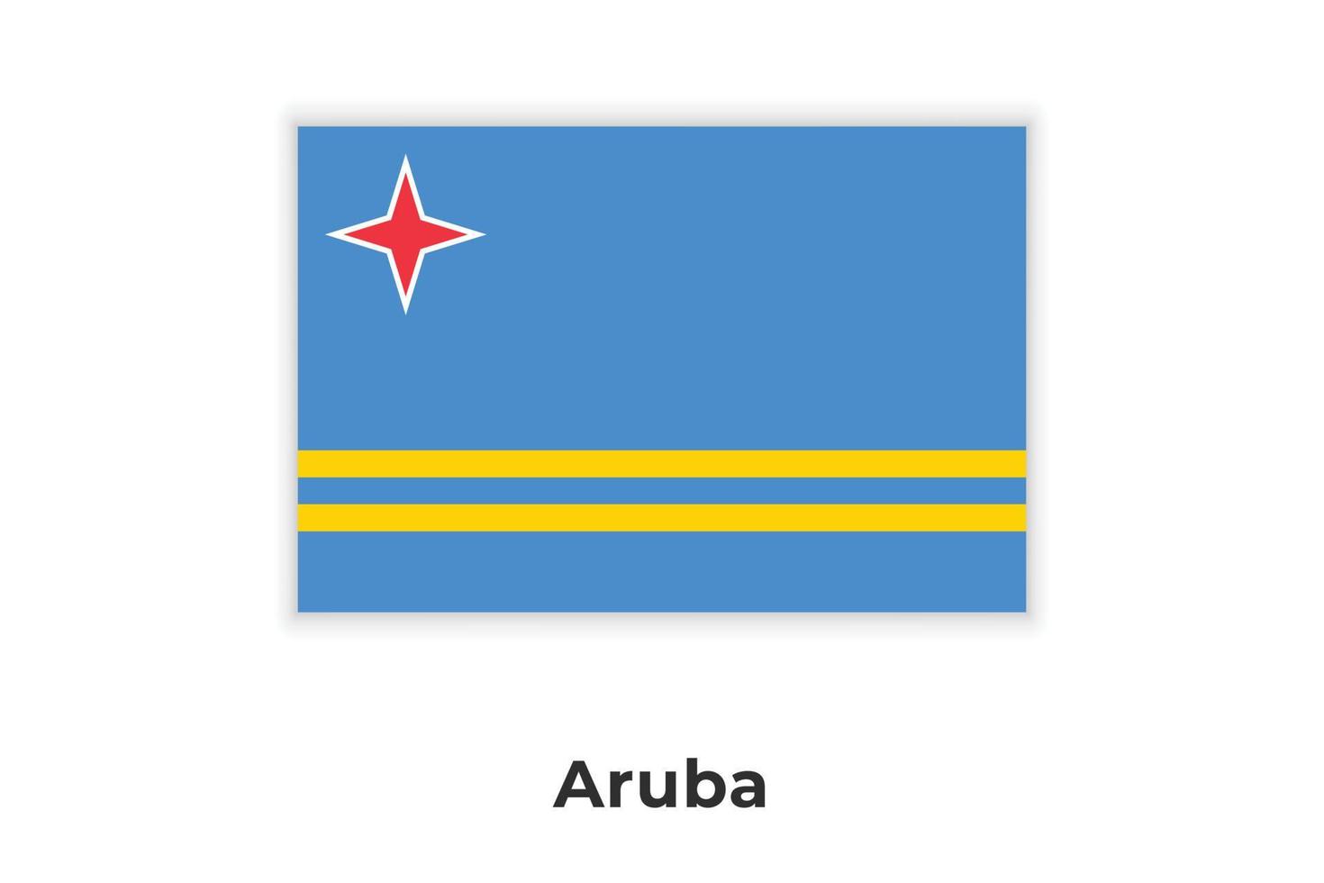 die Nationalflagge von Aruba vektor