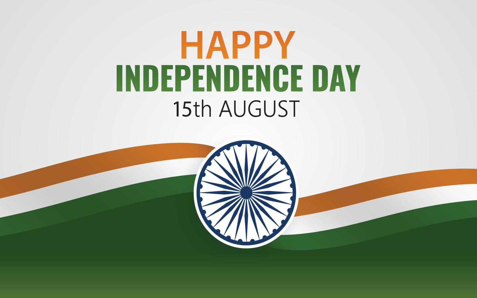 indiska självständighetsdagen firande vektor bakgrund, banner eller flygblad design för 15 augusti.