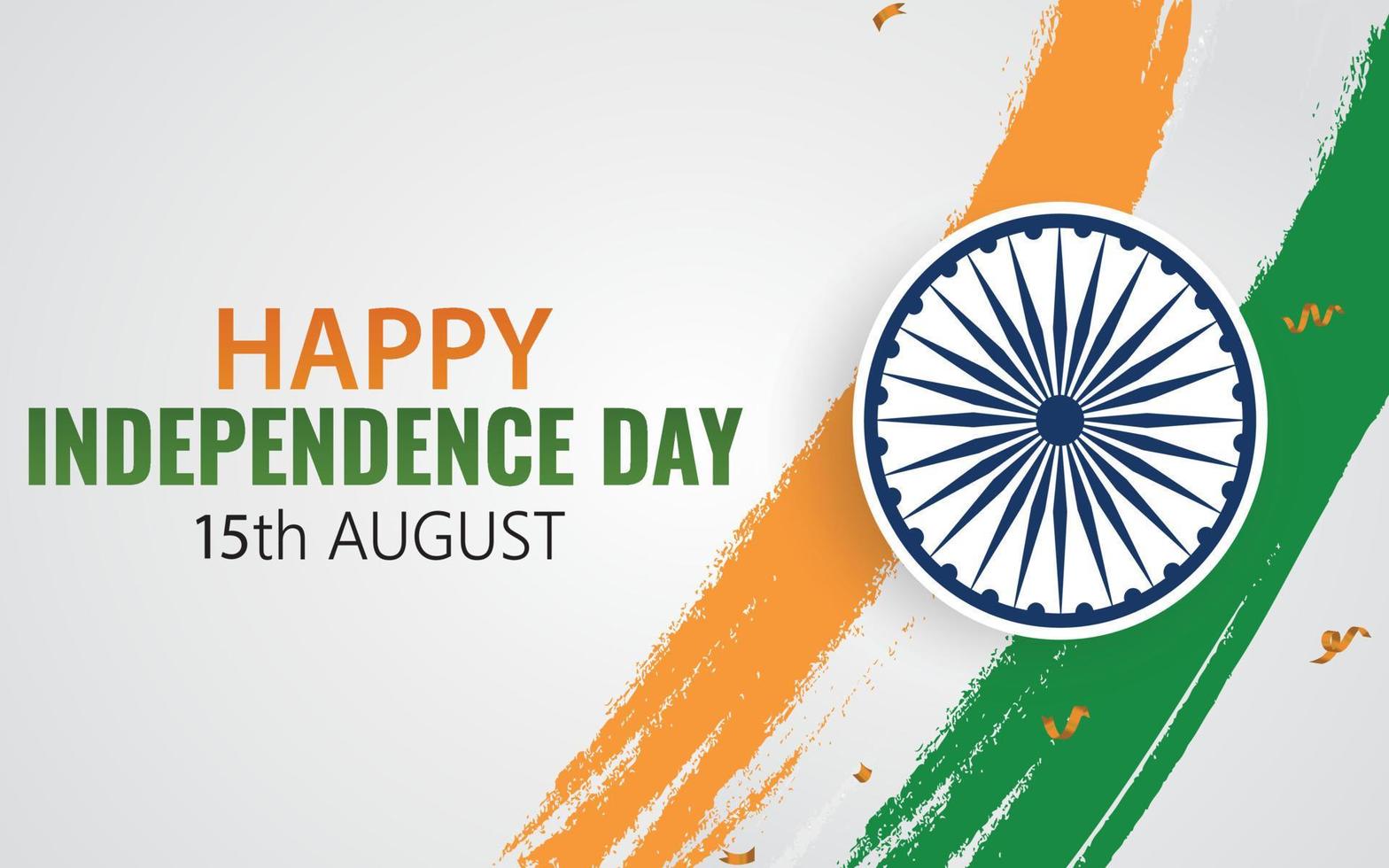 15. august indischer unabhängigkeitstag feier vektorhintergrund. vektor