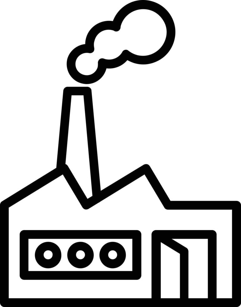 Symbol für die Vektorlinie der Fabrik vektor