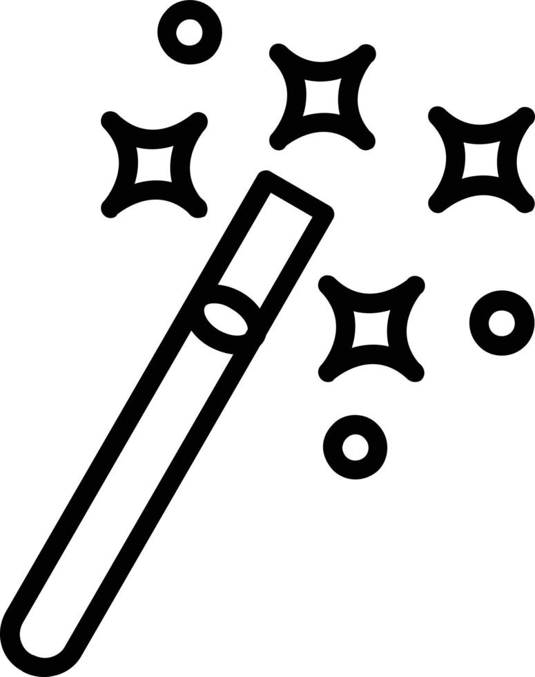 Symbol für die Vektorlinie des Zauberstabs vektor