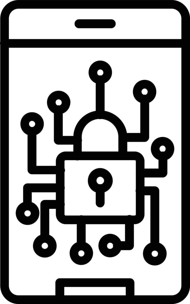 Symbol für die Verschlüsselungsvektorlinie vektor