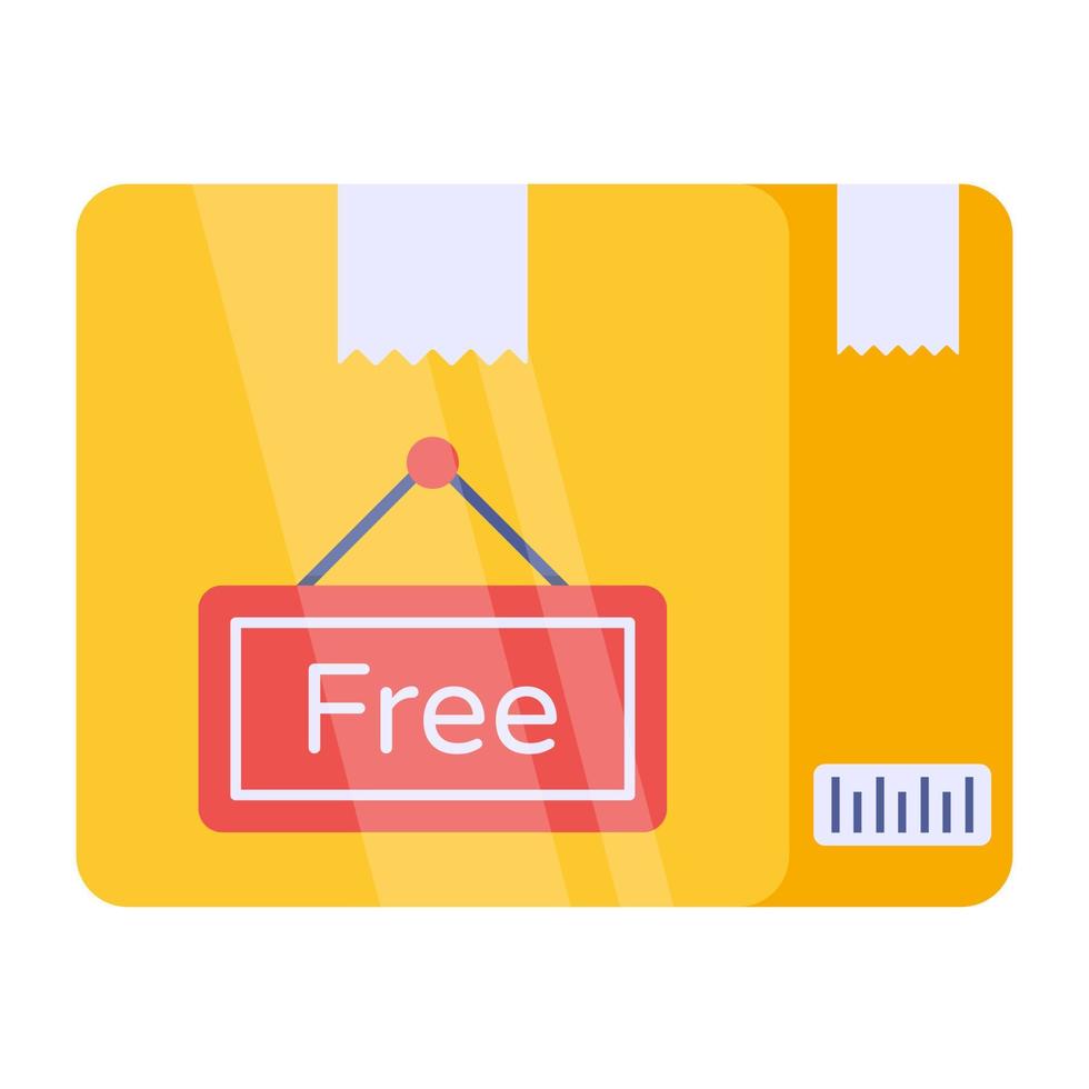 Premium-Download-Symbol für kostenlose Paketzustellung vektor