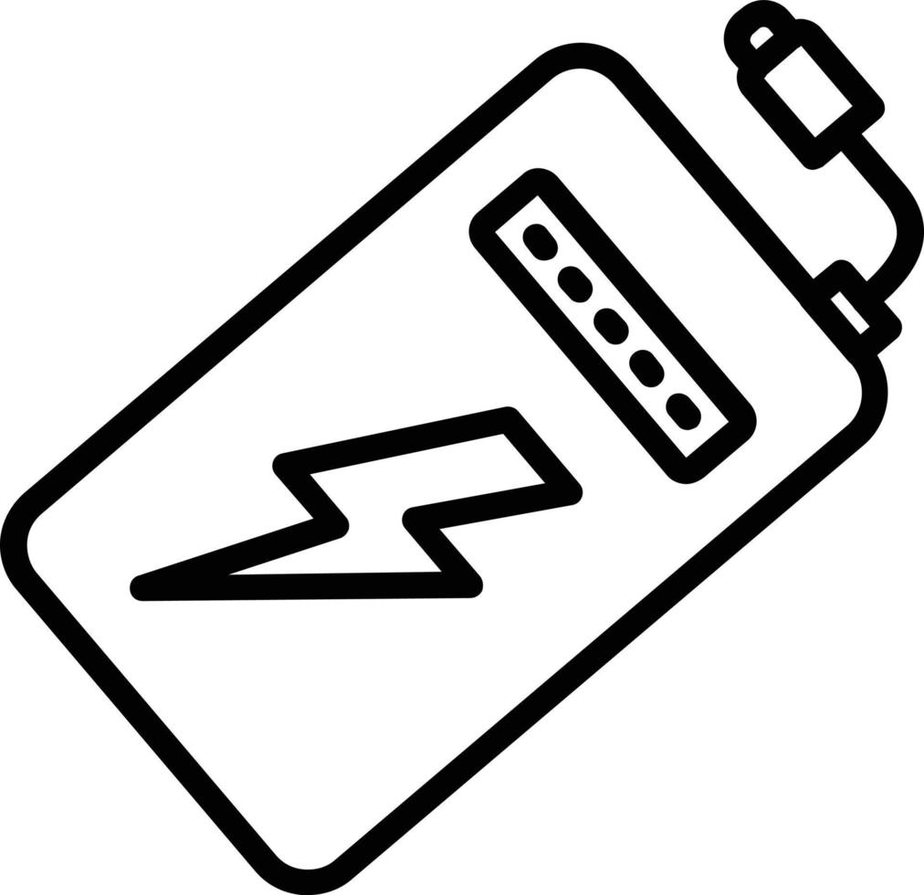 Symbol für die Vektorlinie der Powerbank vektor