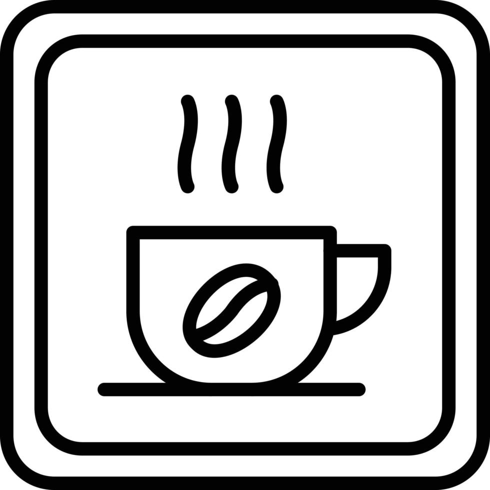 kaffe vektor linje ikon