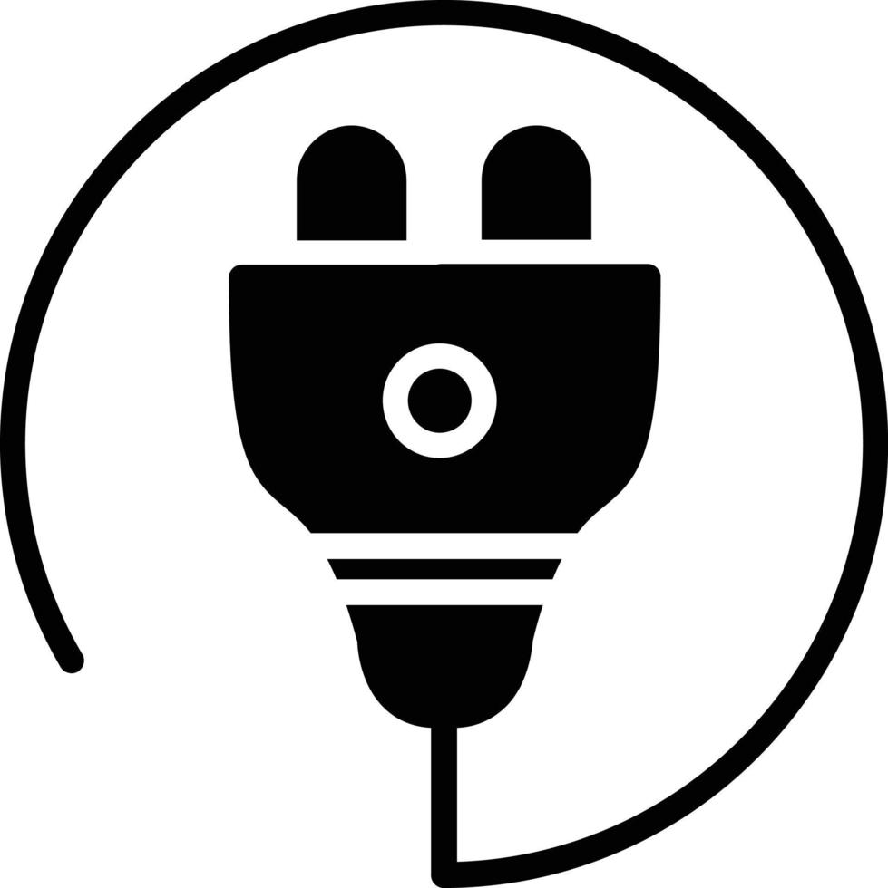 Plug-Glyphen-Vektorsymbol vektor