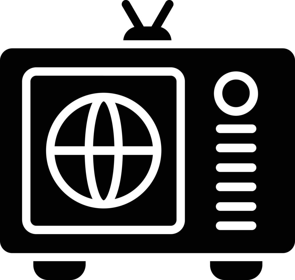TV-Glyphe-Symbol vektor