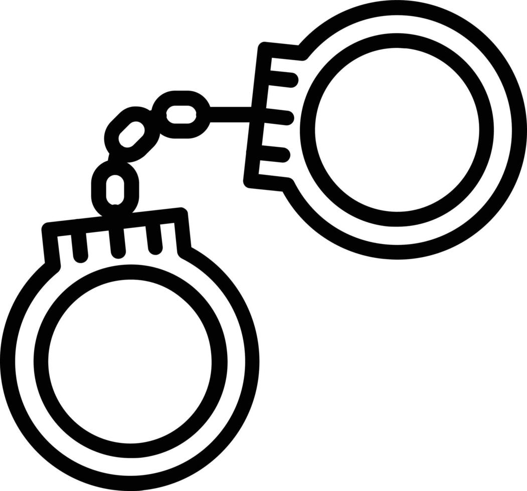 Symbol für Handschellen-Vektorlinie vektor