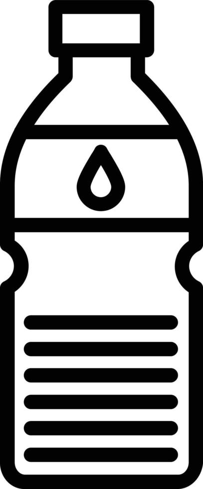 Symbol für die Vektorlinie der Wasserflasche vektor