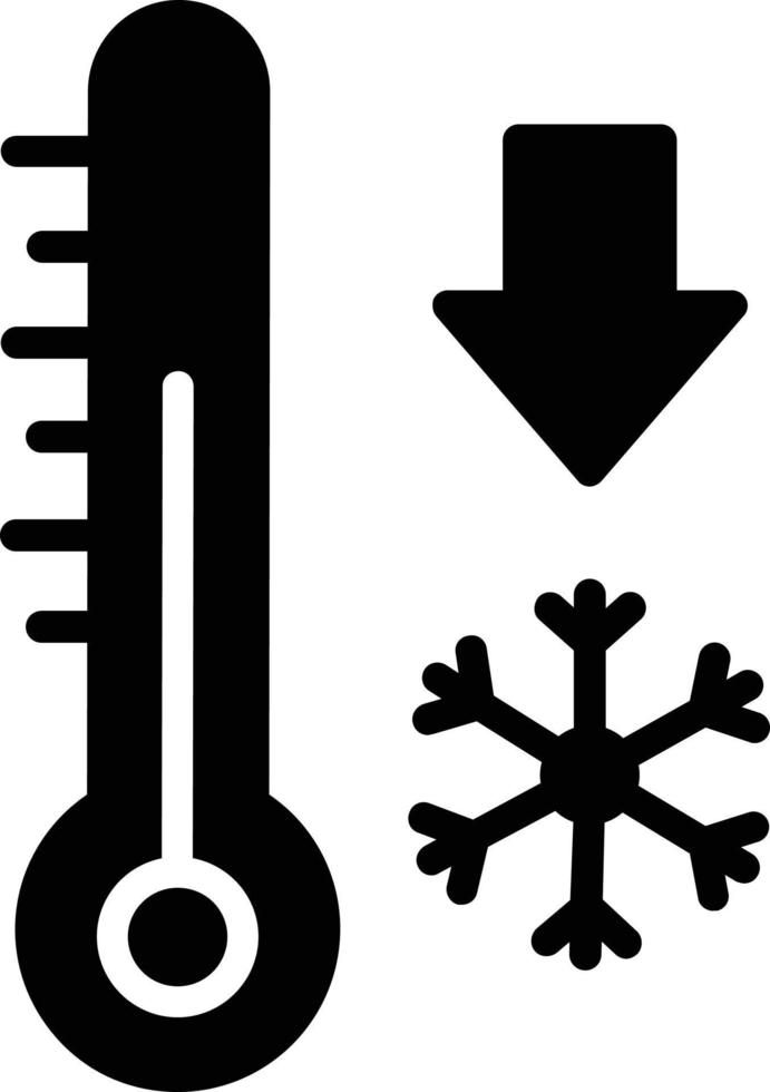 Einfrieren-Glyphe-Symbol vektor