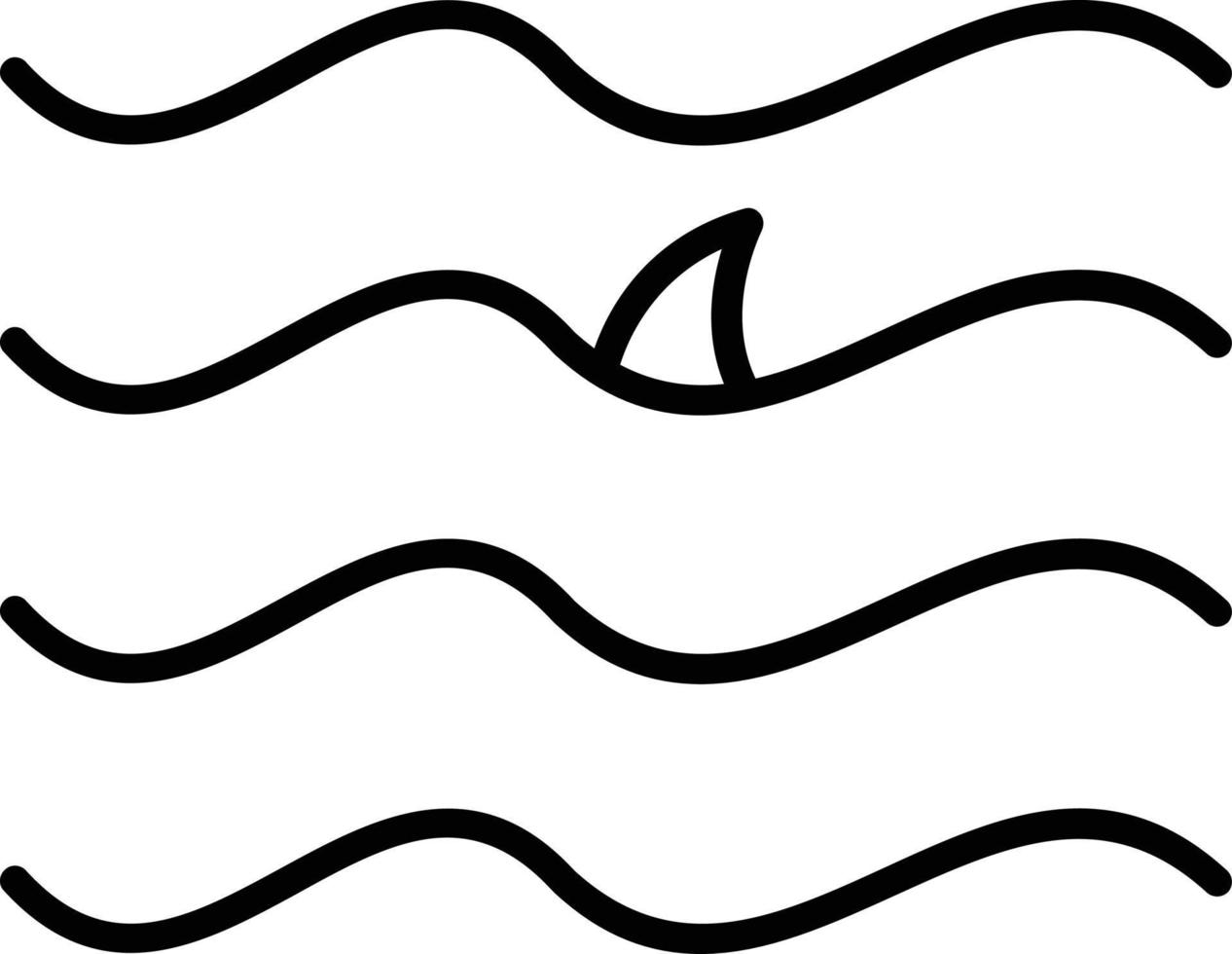 havet vektor linje ikon