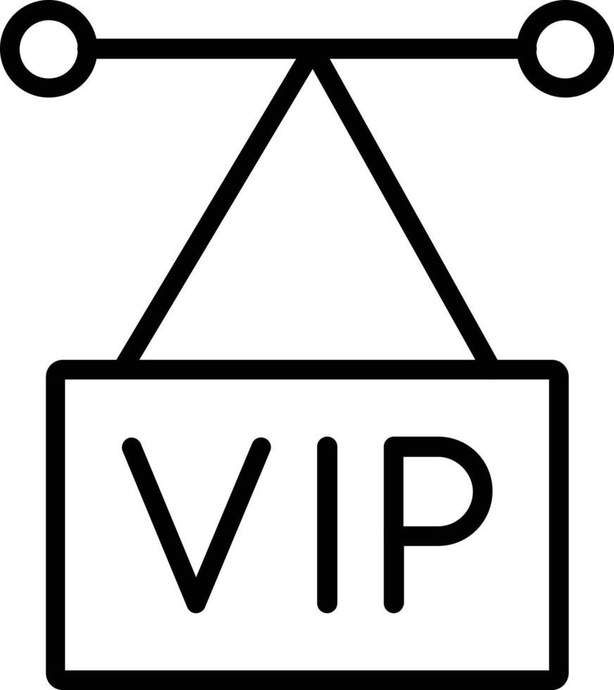 Symbol für VIP-Vektorlinie vektor