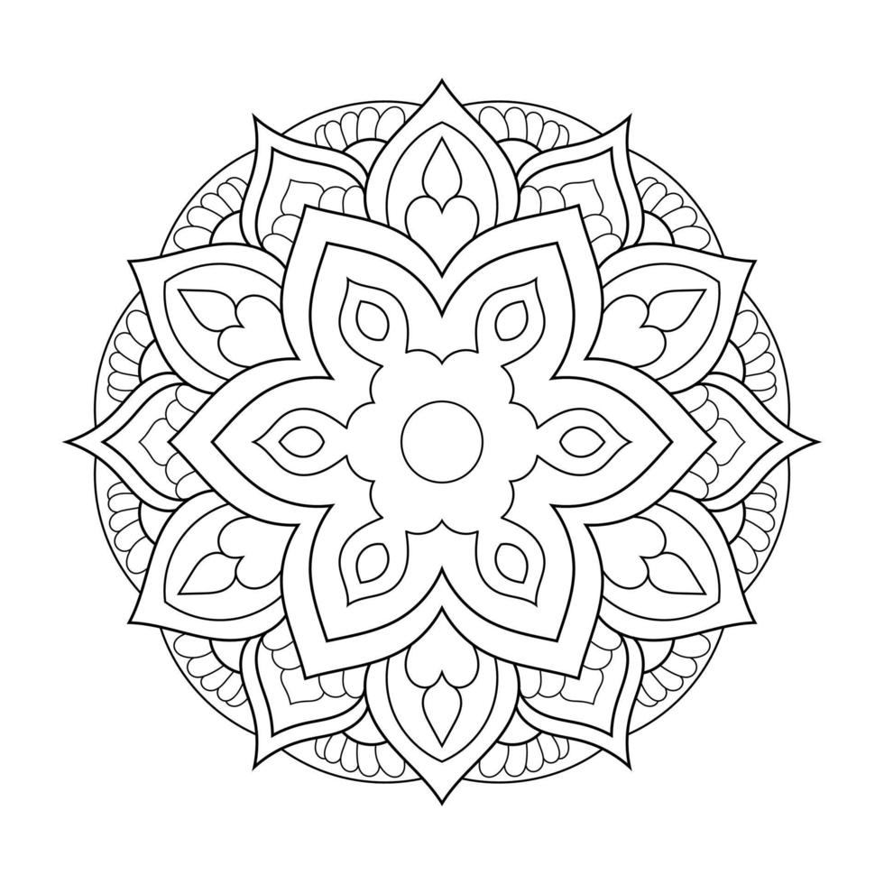 Mandala-Design mit Blumenmuster im arabischen ethnischen Arabesken-Stil vektor