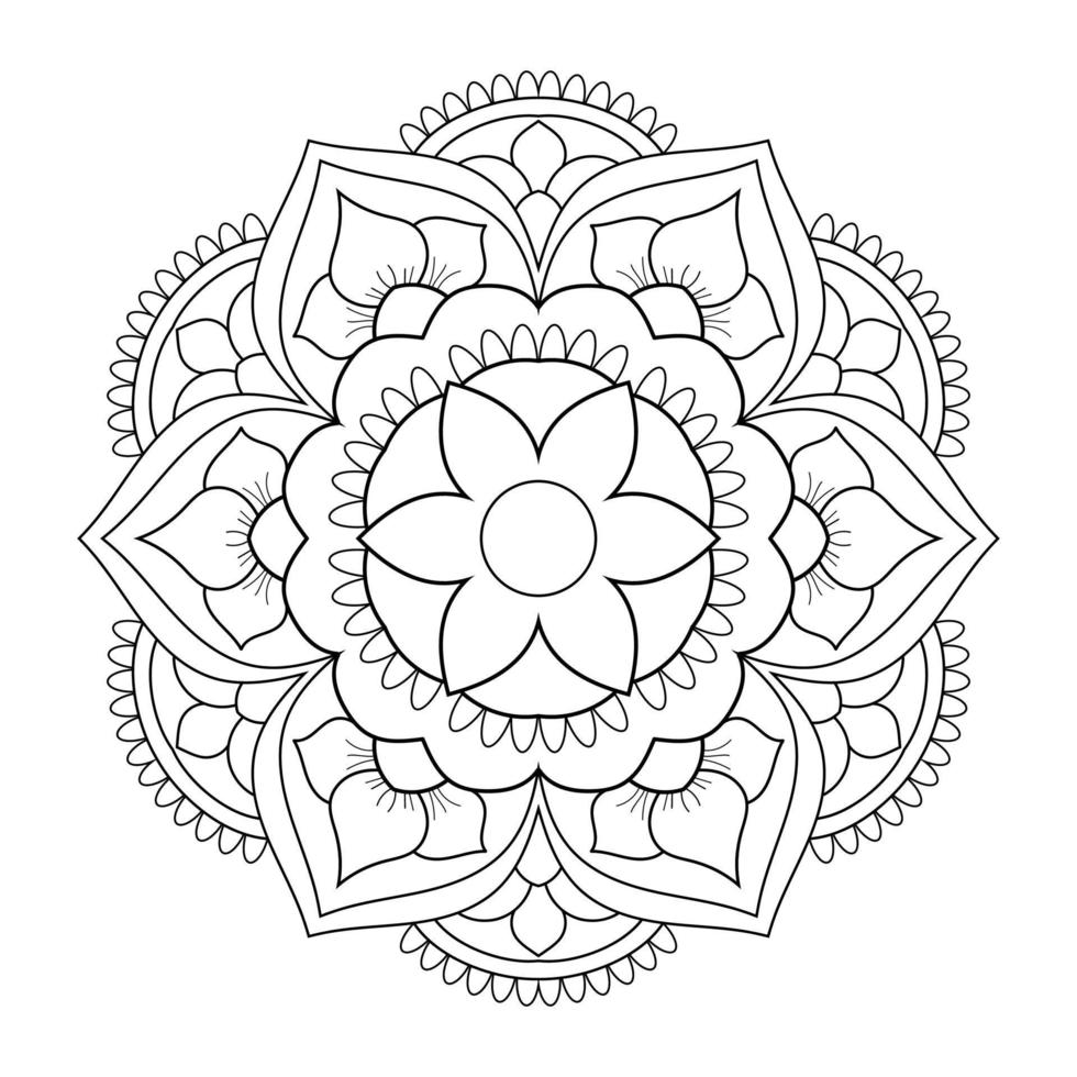 Mandala-Design mit Blumenmuster im arabischen ethnischen Arabesken-Stil vektor