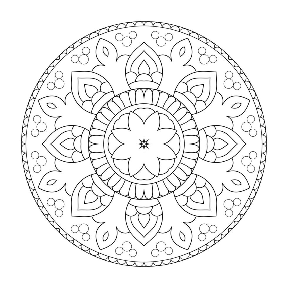 Mandala-Design mit Blumenmuster im arabischen ethnischen Arabesken-Stil vektor