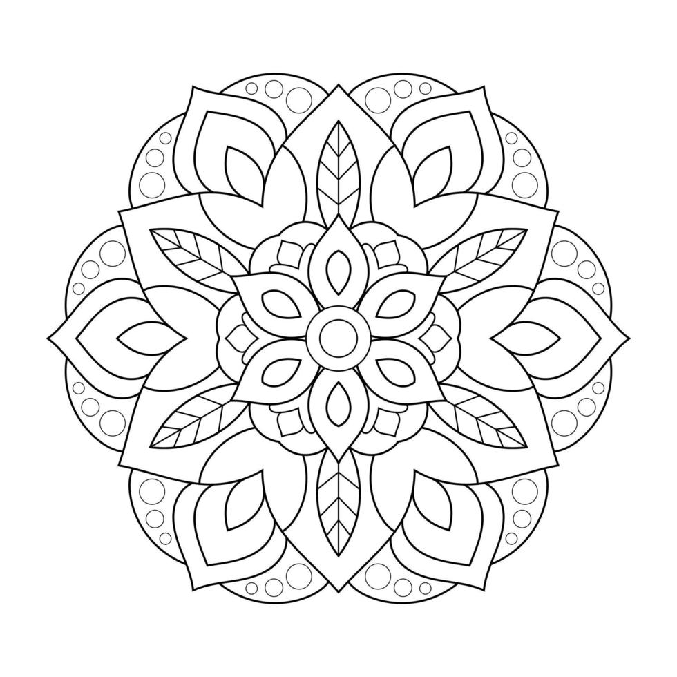 Mandala-Design mit Blumenmuster im arabischen ethnischen Arabesken-Stil vektor