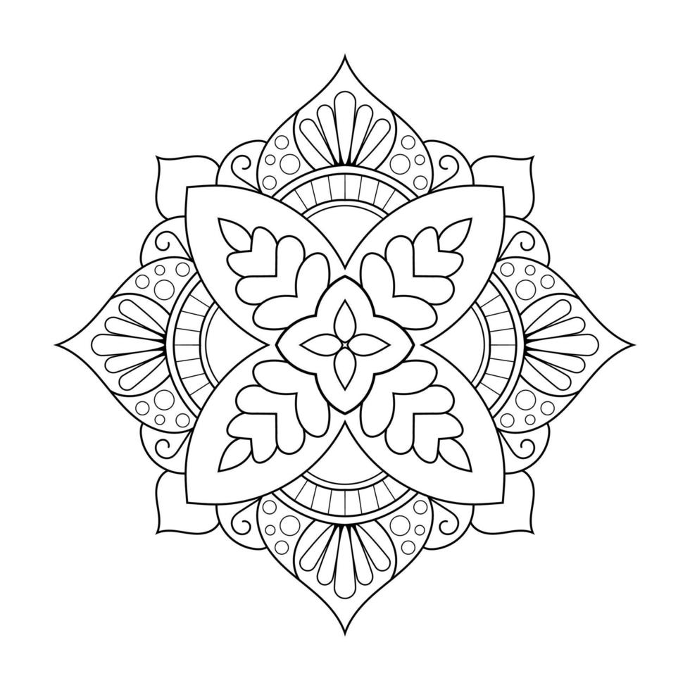 mandala design med arabisk etnisk arabesk stil blommönster vektor