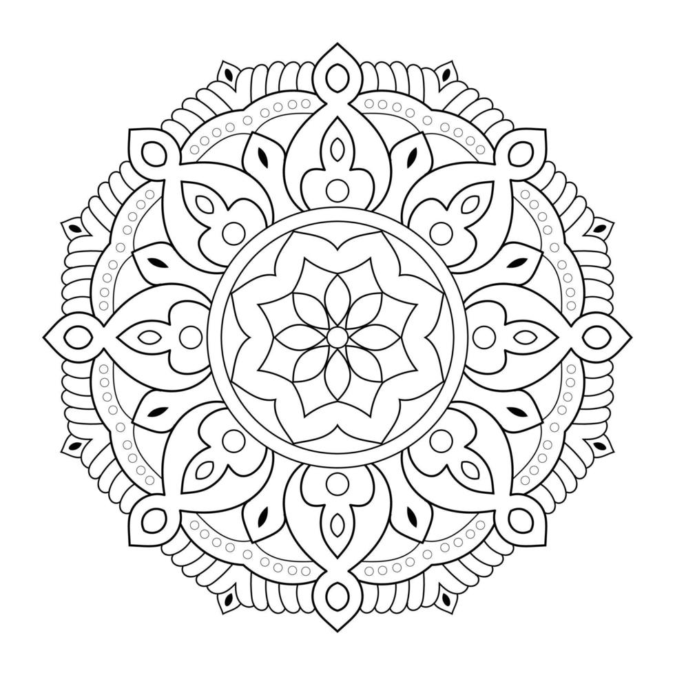 mandala design med arabisk etnisk arabesk stil blommönster vektor