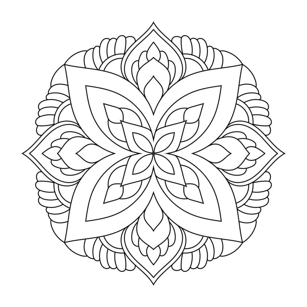 Mandala-Design mit Blumenmuster im arabischen ethnischen Arabesken-Stil vektor