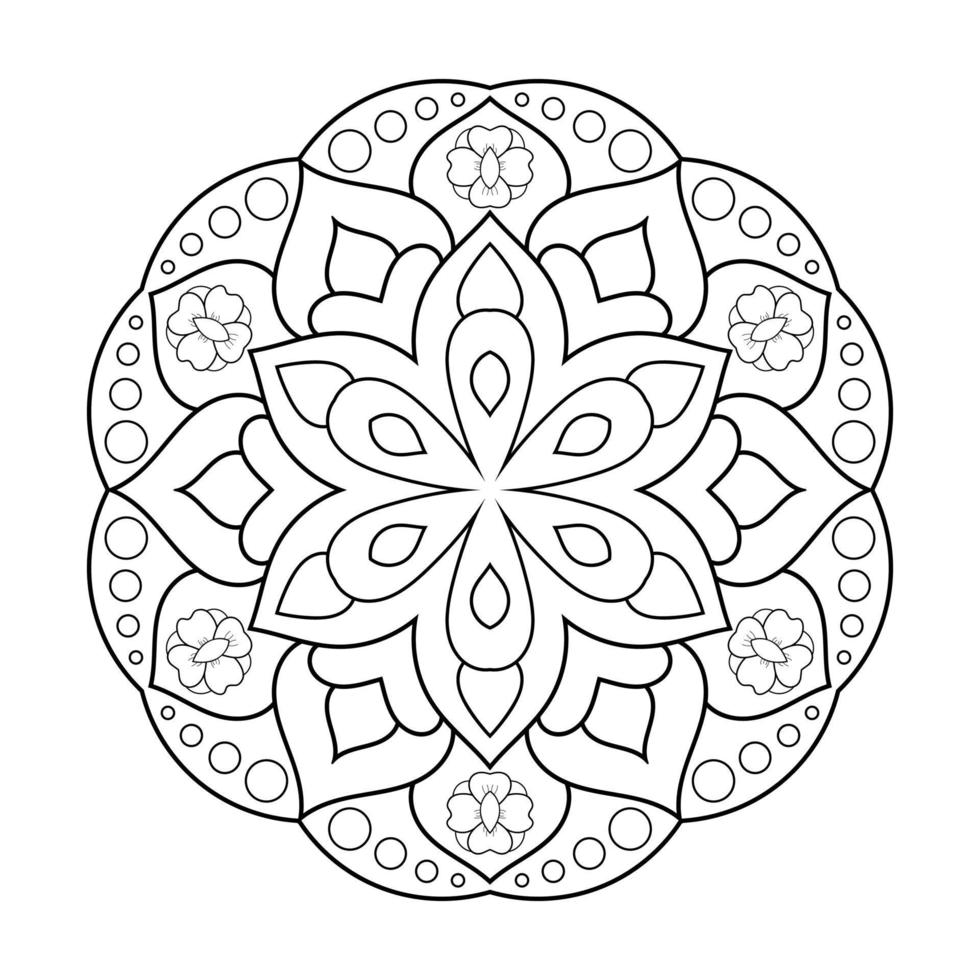 mandala design med arabisk etnisk arabesk stil blommönster vektor