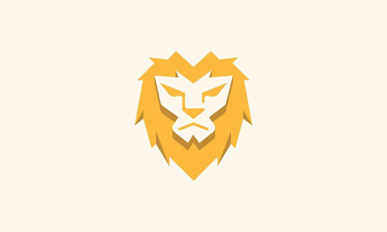lejonhuvud logotyp mall vektor