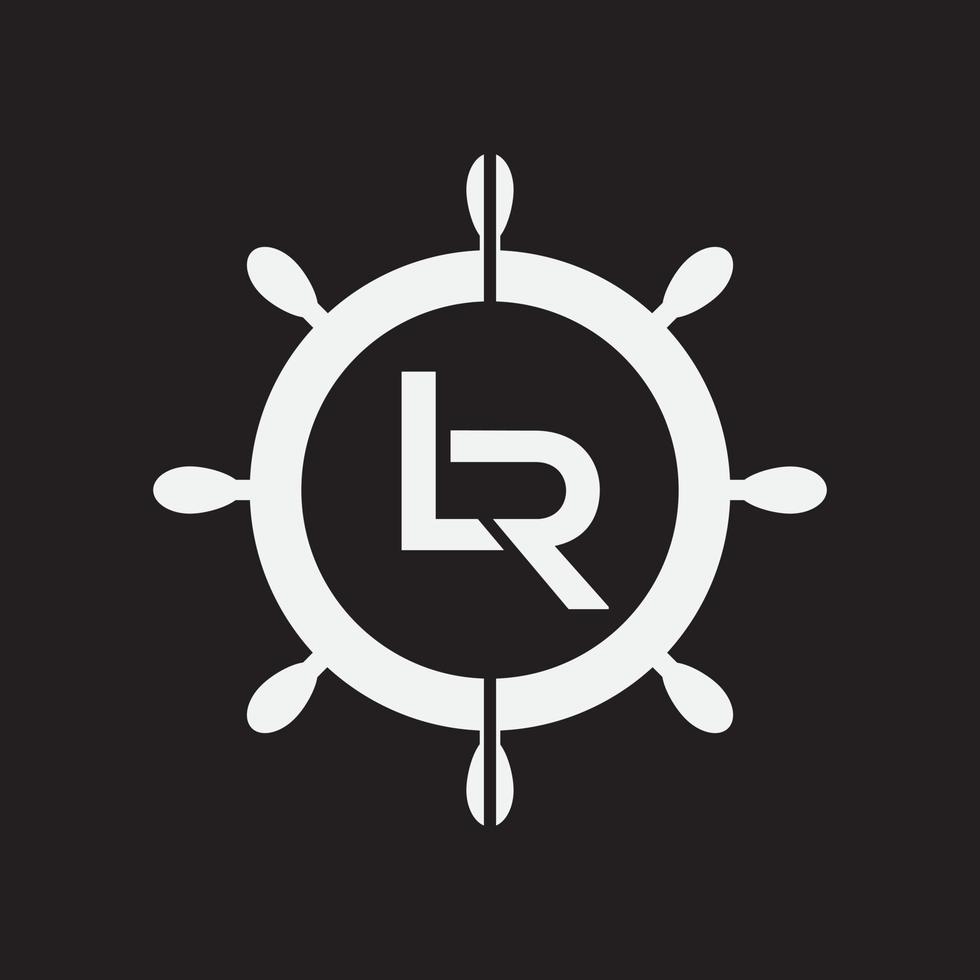 lr logotyp designmall vektor grafiskt varumärke element