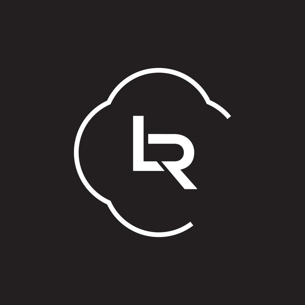 lr logotyp designmall vektor grafiskt varumärke element