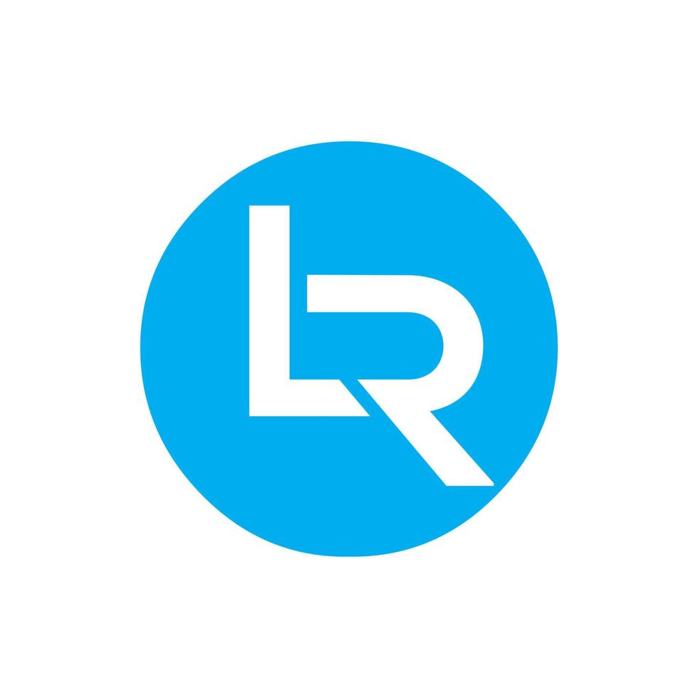 lr logotyp designmall vektor grafiskt varumärke element