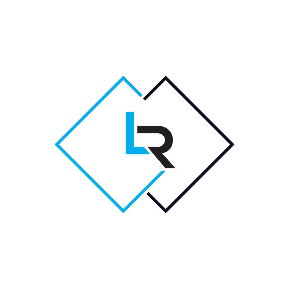 lr logotyp designmall vektor grafiskt varumärke element