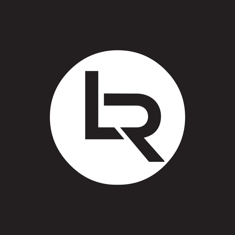 lr logotyp designmall vektor grafiskt varumärke element