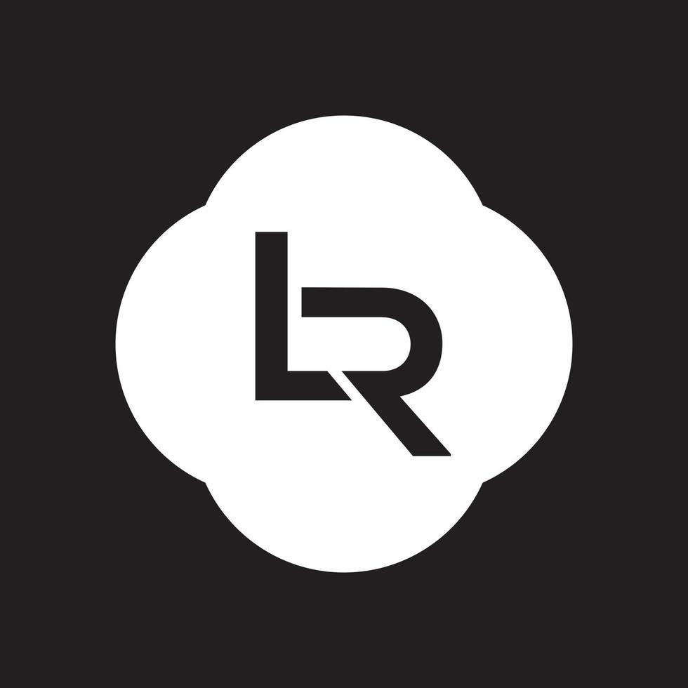 lr logotyp designmall vektor grafiskt varumärke element