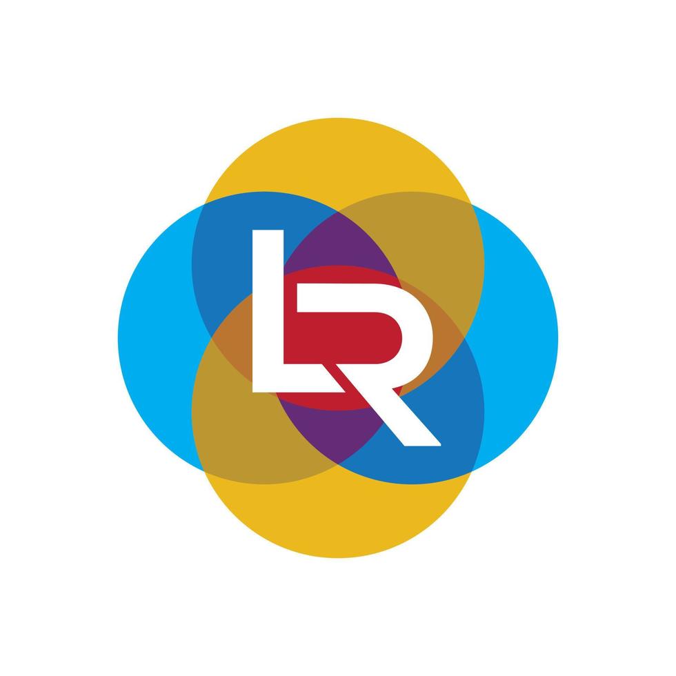 lr logotyp designmall vektor grafiskt varumärke element