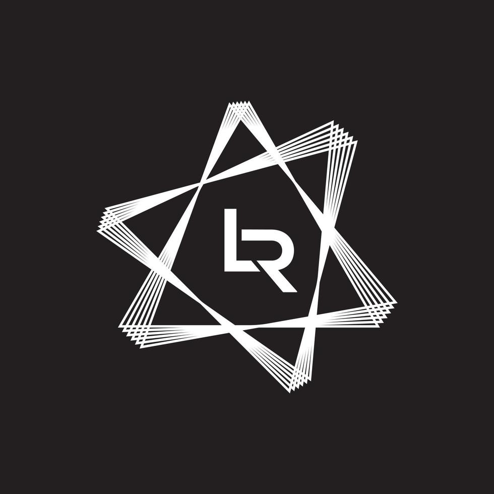 lr logotyp designmall vektor grafiskt varumärke element