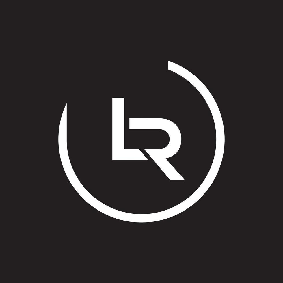 lr logotyp designmall vektor grafiskt varumärke element