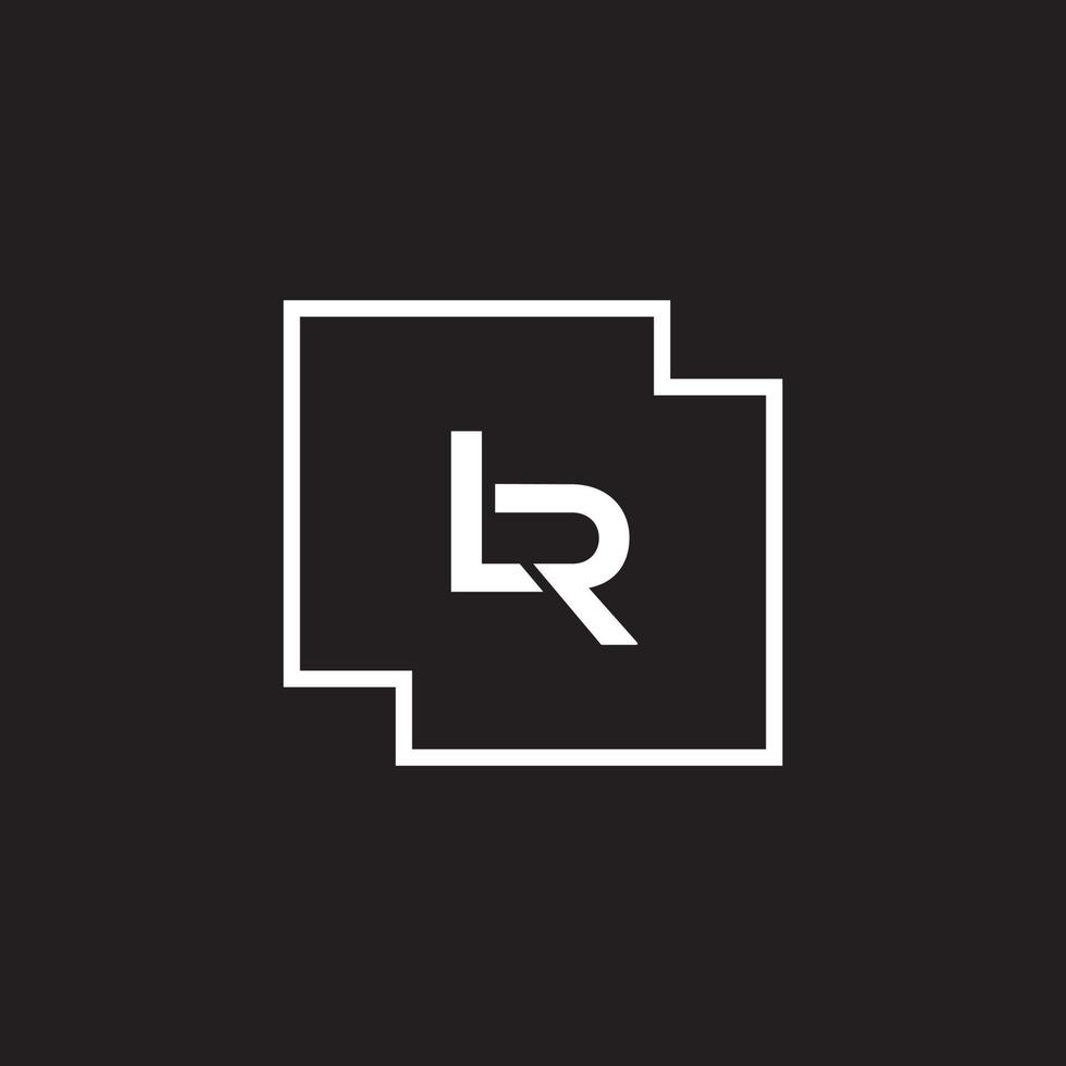 lr logotyp designmall vektor grafiskt varumärke element