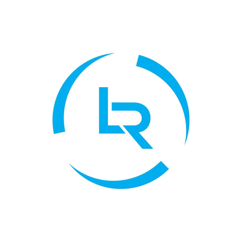 lr logotyp designmall vektor grafiskt varumärke element