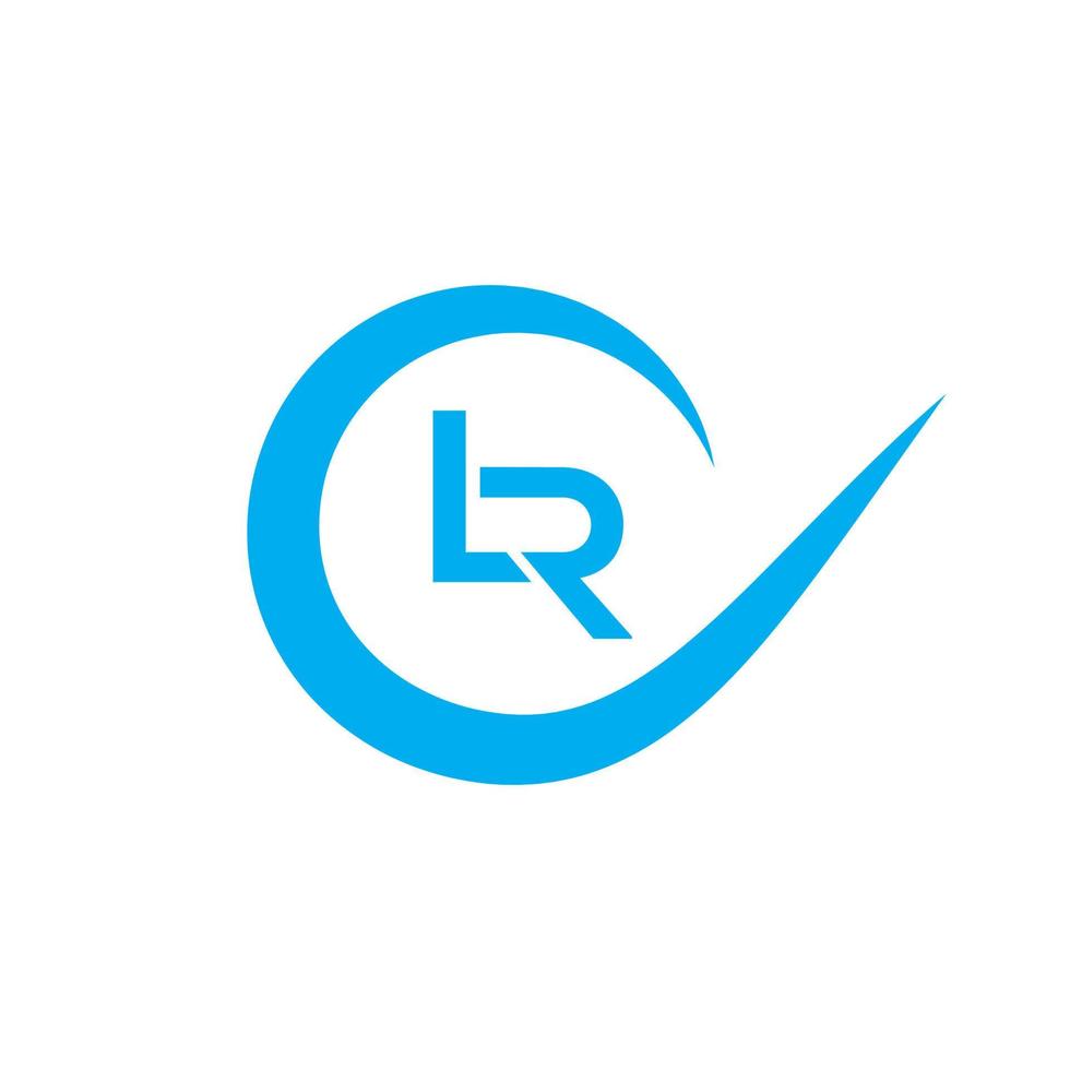 lr-Logo-Design-Vorlage, Vektorgrafik-Branding-Element vektor