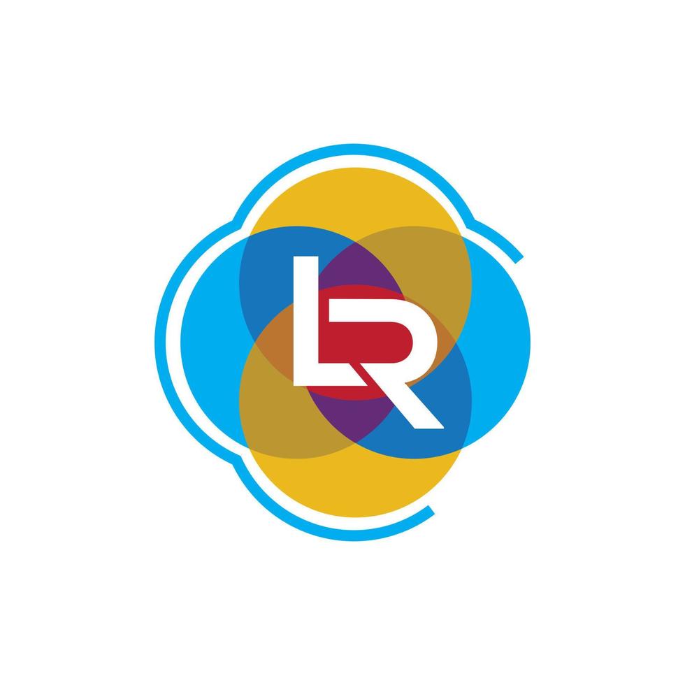 lr logotyp designmall vektor grafiskt varumärke element