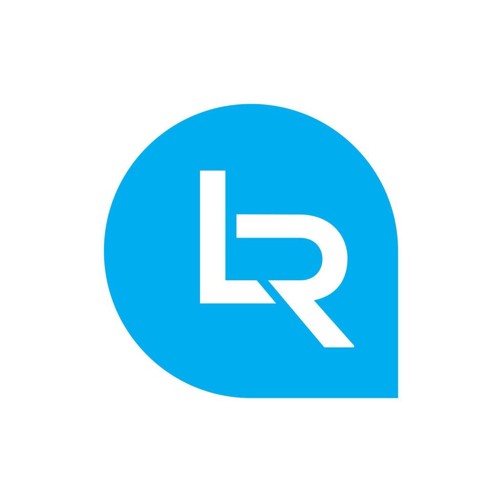 lr logotyp designmall vektor grafiskt varumärke element