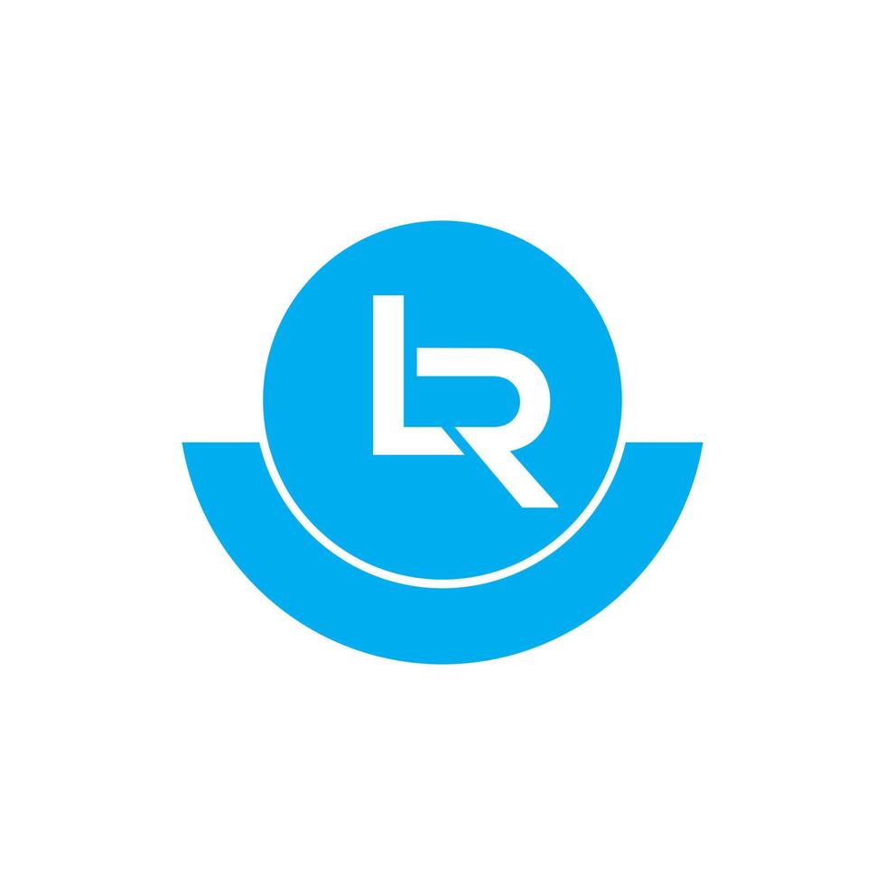 lr-Logo-Design-Vorlage, Vektorgrafik-Branding-Element vektor