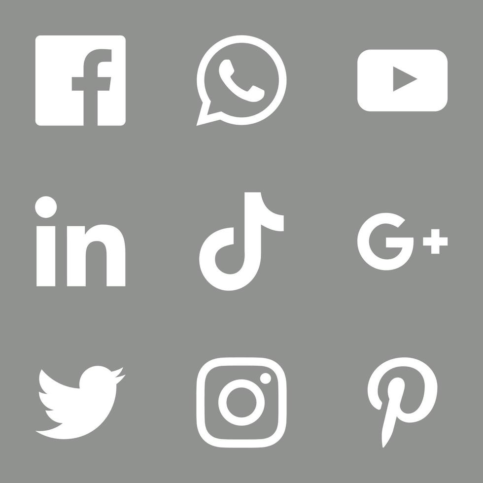 Social-Media-Icons, Vektorgrafiken, Icons und Grafiken vektor