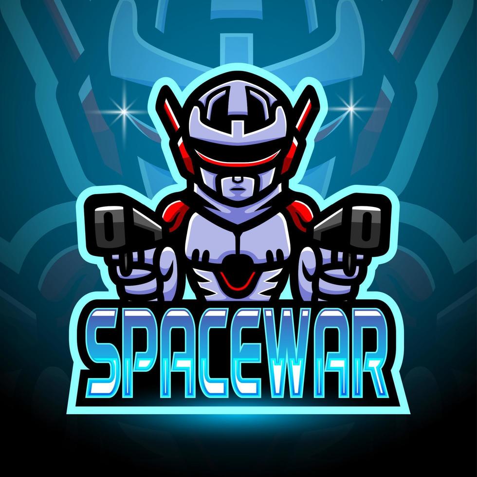 space war esport maskot logotyp vektor