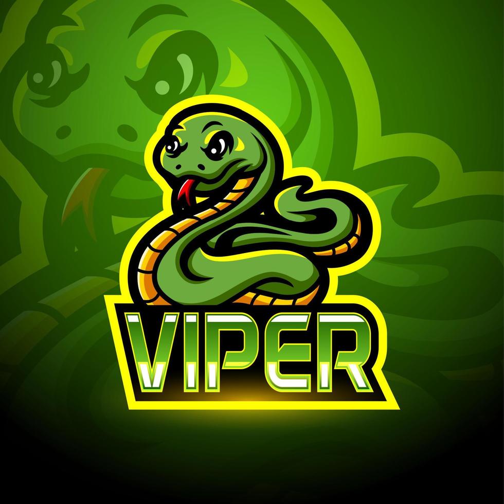 viper maskottchen sport esport logo design vektor