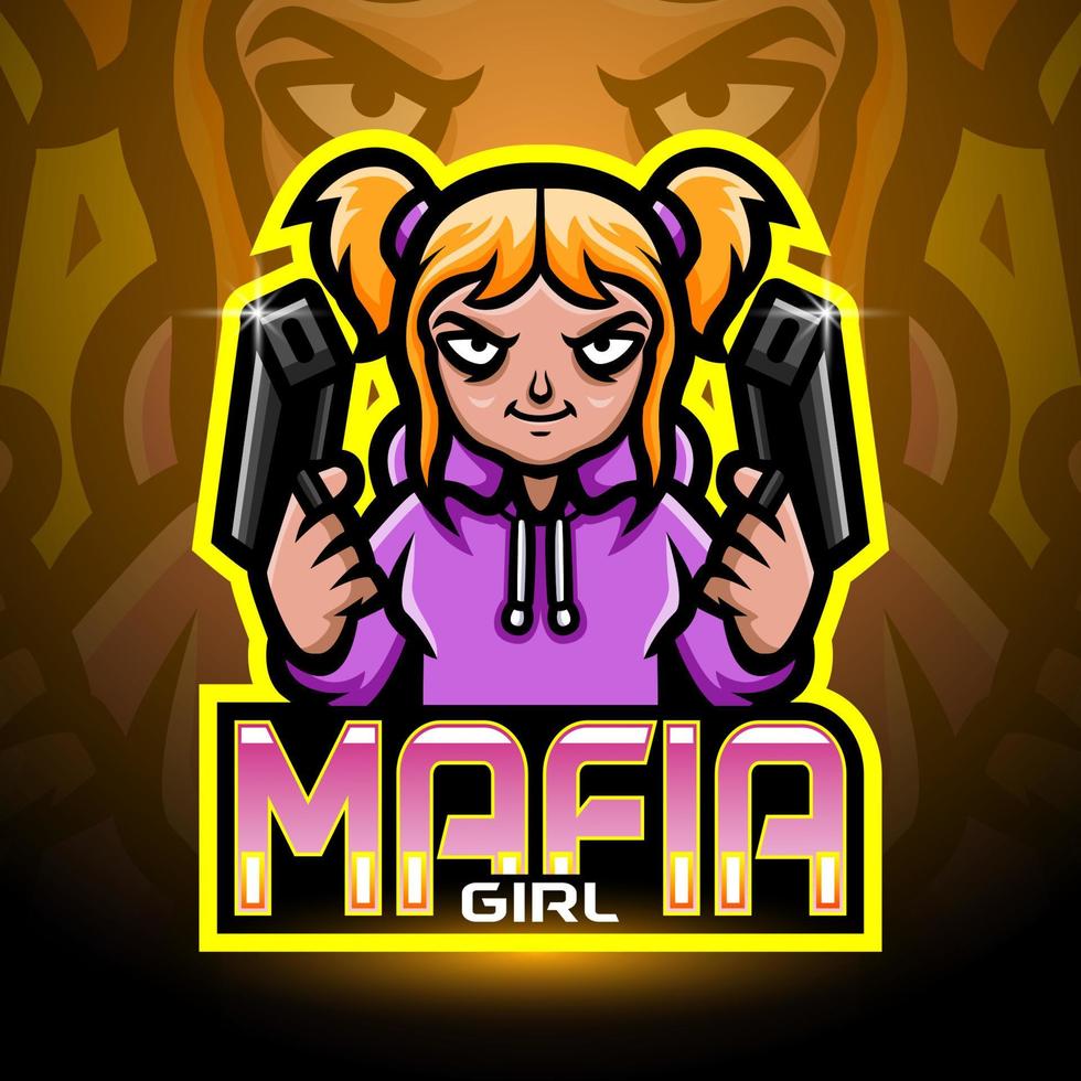 mafia esport logotyp maskot design vektor