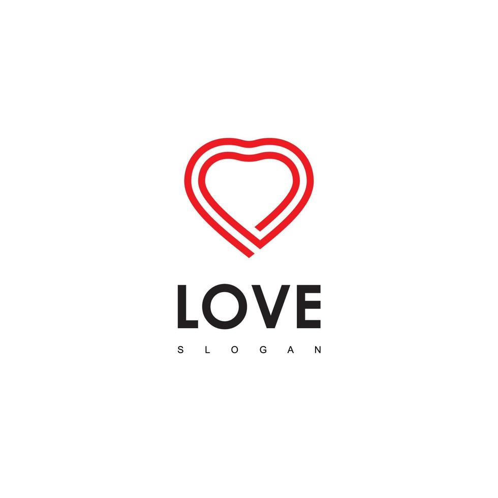 Liebe Logo-Design-Vorlage vektor