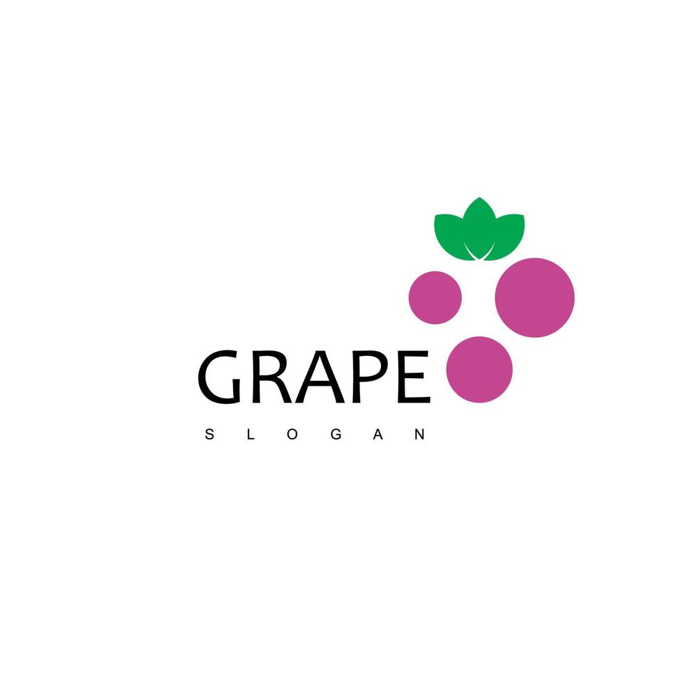 grape frukt logotyp mall vektor