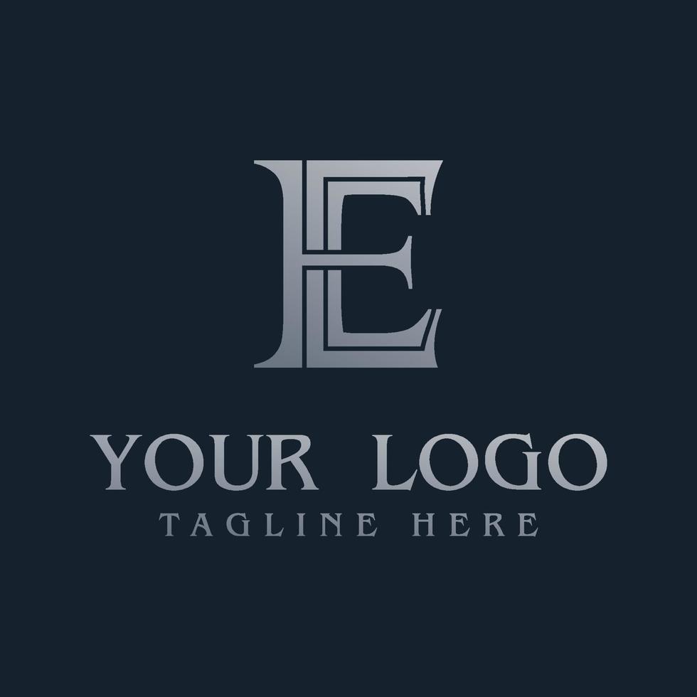 monogrammbuchstabe e-logo-design vektor
